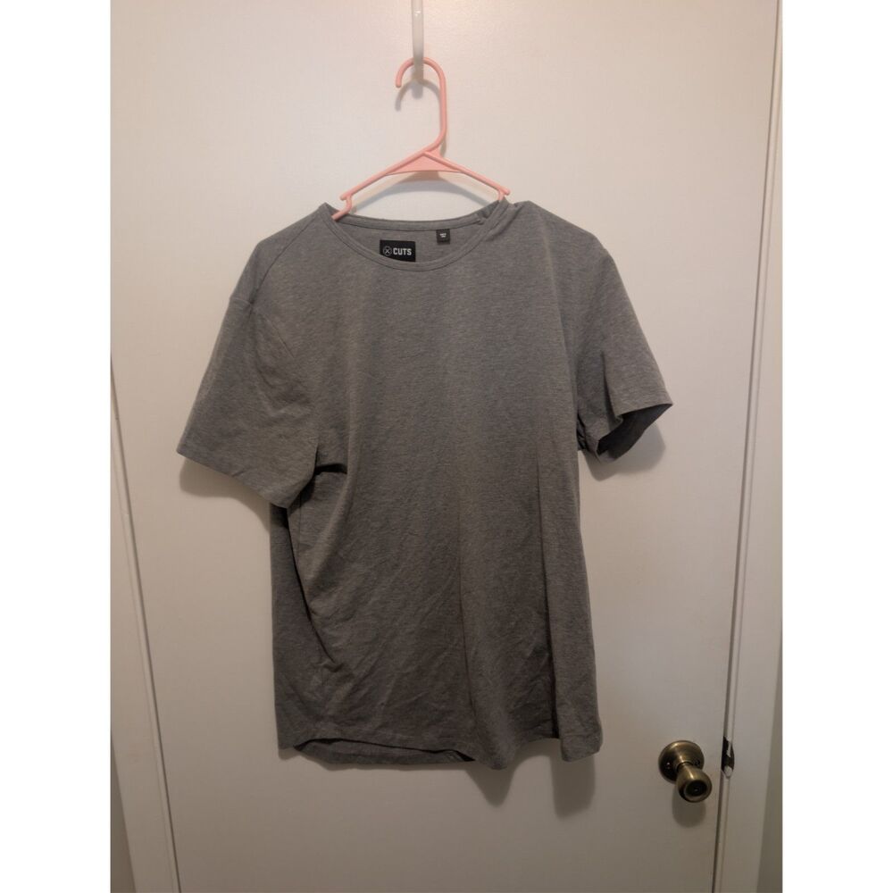 CUTS Men's Small Gray Heather PYCA Pro Crew Neck T-Shirt L1034